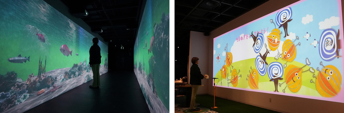 兵庫県南あわじ市『うずしお科学館』にて、常設展示されている「Awaji Island’s underwater world～淡路島の海中散歩～」と、音のエンタマーテイメント「オニおん♪マラカス」
