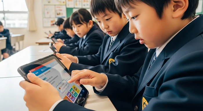 学習用端末を用いた授業のイメージ